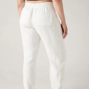 Athleta Retreat Linen Jogger Pants, Size 4 Tall